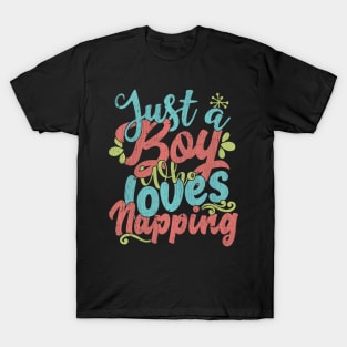 Just A Boy Who Loves Napping Gift graphic T-Shirt